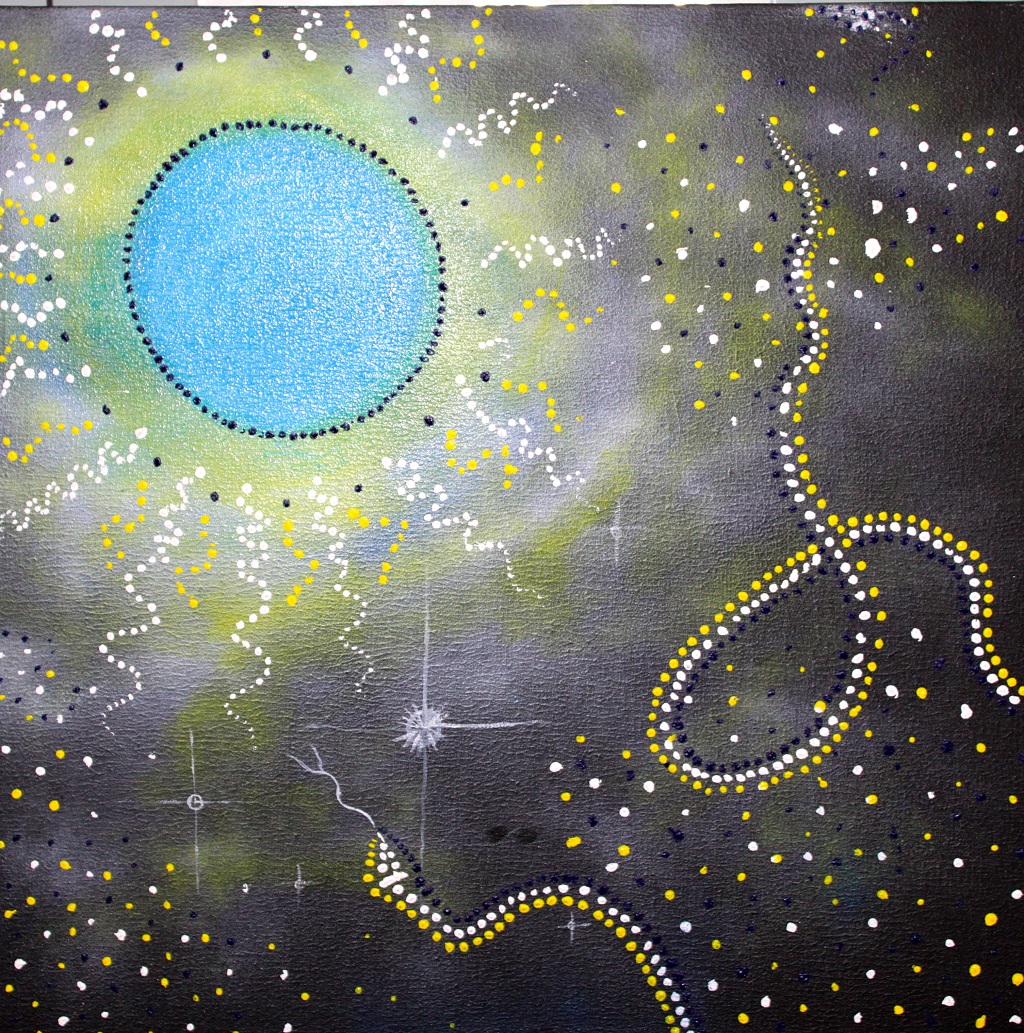 Jesse Pickett - Rainbow Serpent and the Moon