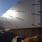 External wall panels fitted in October and awaiting 'beautification'.